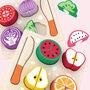 Wooden Play Food Sets Fruit And Vegetables Puzzle Set, thumbnail 1 of 3