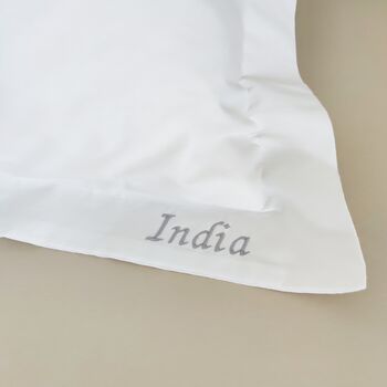 Personalised Grey Cotton 200 Tc Oxford Pillowcase, 2 of 6