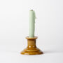 Handcrafted Ceramic Yellow Ochre Taper Candle Stick, thumbnail 1 of 3