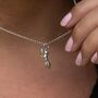 Sterling Silver Pointe Ballet Shoe Necklace, thumbnail 4 of 12