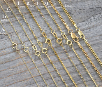 Curb Chain In 9ct Yellow Gold, 4 of 5