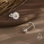Sterling Silver Little Sunflower Flower Stud Earrings, thumbnail 5 of 12