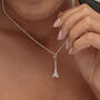 Sterling Silver Eiffel Tower Charm Necklace, thumbnail 1 of 6