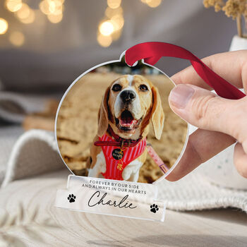 Personalised Pet Memorial Photo Ornament | Custom Dog, 7 of 12