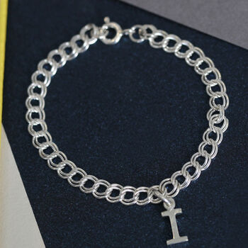 Children's Personalised Silver Initial Charm Bracelet, 3 of 7