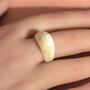 White Marbled Resin Ring, thumbnail 2 of 4