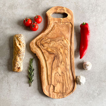 Olive Wood Carving Board With Jus Groove Two Sizes, 2 of 7