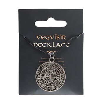 Mens Viking Compass Pendant Necklace, 3 of 4