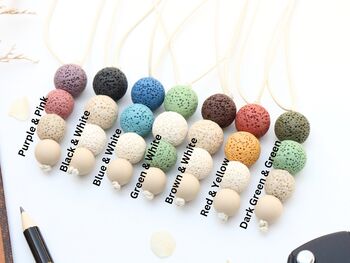 Car Lava Rock Oil Diffuser Car Air Freshener, 2 of 11