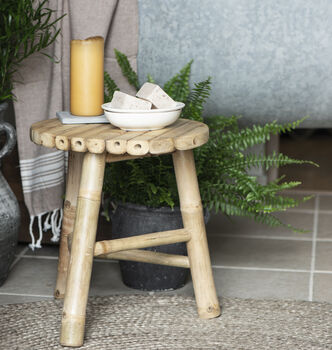Small Bamboo Stool/ Side Table, 2 of 2