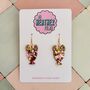 Vase Glitter Earrings / Interior Design Gift / Novelty Art Jewellery / Fun Accessories, thumbnail 1 of 5