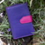 Purple Multi Colour Leather Purse Wallet Rfid, thumbnail 2 of 11
