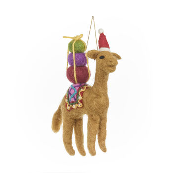 Handmade Felt Humphrey The Christmas Camel, 2 of 5