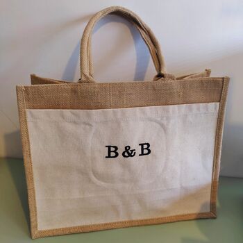Personalised Jute Shopper Tote Bag, 3 of 5