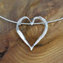 Happily Ever After Sterling Silver Large Heart Necklet, thumbnail 2 of 5