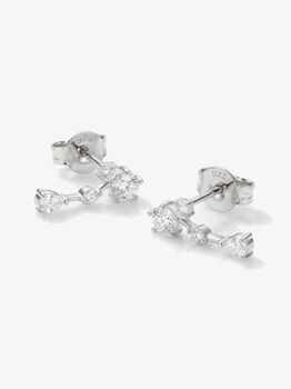 Gold Or Silver Crystal Drop Stud Earrings, Bridal Style Jewellery, 4 of 4