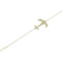 Anchor Bracelet Cz Rose Or Gold Plated 925 Silver, thumbnail 4 of 9