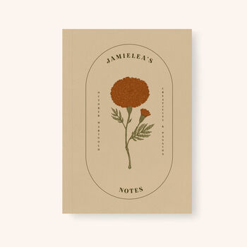 Personalised Birth Flower Notebook, 10 of 11