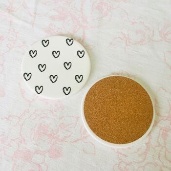Pair Of Ceramic Heart Coasters ~ Boxed, 4 of 4