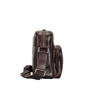 Men's Italian Leather Shoulder Bag 'Santino Medium', 6 of 12