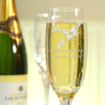 Spitfire Personalised Champagne Flute, 2 of 3