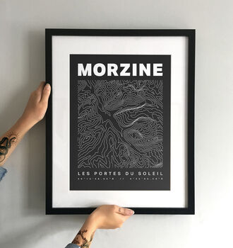 Morzine Contours Art Print Outdoor Sports, 6 of 6