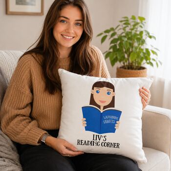Personalised Cushion Gift For Book Lovers, 8 of 11