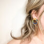 Multicolour Abstract Statement Stud 80's Earrings, thumbnail 2 of 9