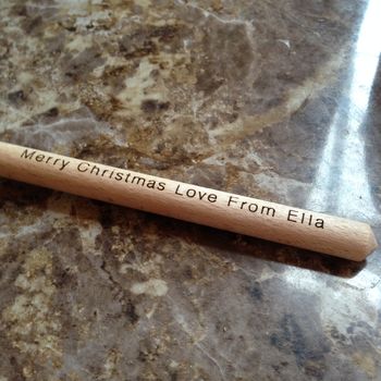 Personalised Christmas Pudding Wooden Spoon, 3 of 3