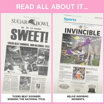 Lsu Tigers College Football Personalised Newspaper Book Louisiana State, 8 of 11