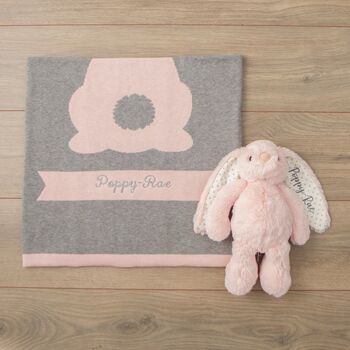 personalised pink bunny