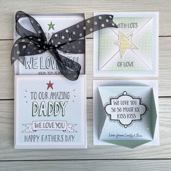 Fathers Day Message Parcel Keepsake Box, 7 of 8