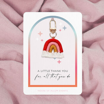 Thank You Keyring Gift For Teacher And Nursery Staff, 3 of 7