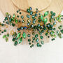 Green And Gold Crystal Hair Comb, thumbnail 3 of 5