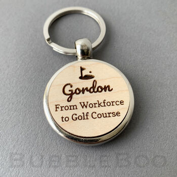 Personalised Golf Retirement Gift Keyring, 7 of 10