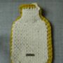 Chunky Knitted Hot Water Bottle Cover With Crochet Trim, thumbnail 4 of 4