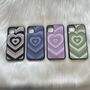 Blue, Grey, Green, Lilac Hearts Phone Case, thumbnail 2 of 6