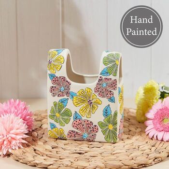 Bright Retro Floral Handbag Vase, 2 of 2