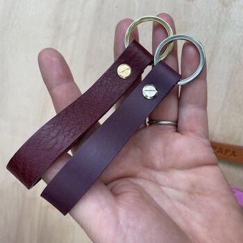 Loxley Leather Loop Keyring, 3 of 4