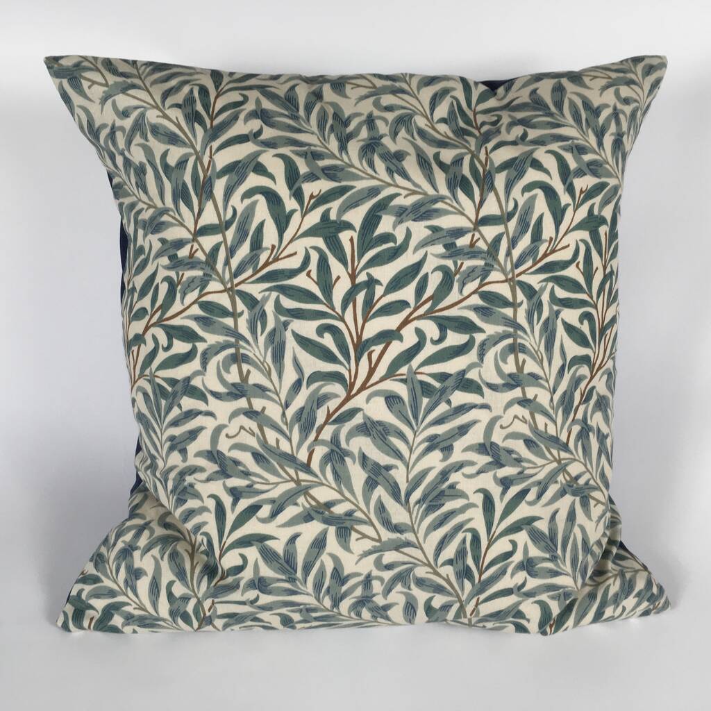 William Morris Willow Bough Cushion Cover Green, 1 of 4
