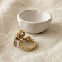 Teardrop Diamond Crossover Ring Gold, thumbnail 7 of 10