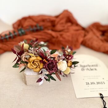 Autumnal Flower Crown Bridal Headband, 3 of 10