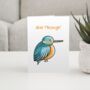 Cute Personalised Kingfisher Greeting Card, thumbnail 1 of 2