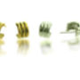 Silver Or Gold Tri Band Hooplets, thumbnail 2 of 3