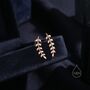 Sterling Silver Leaf Crawler Earrings, thumbnail 2 of 12