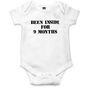 Been Inside For Nine Months Funny Baby Grow, thumbnail 1 of 2