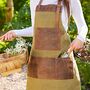 Personalised Green Canvas And Leather Apron, thumbnail 4 of 7