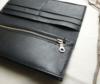 Leather Bifold Purse With Zip, 2 of 10