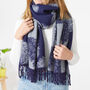 Cashmere Feather Print Scarf, thumbnail 3 of 8