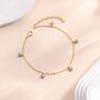 Delicate Blue Opal Charm Bracelet, thumbnail 2 of 11